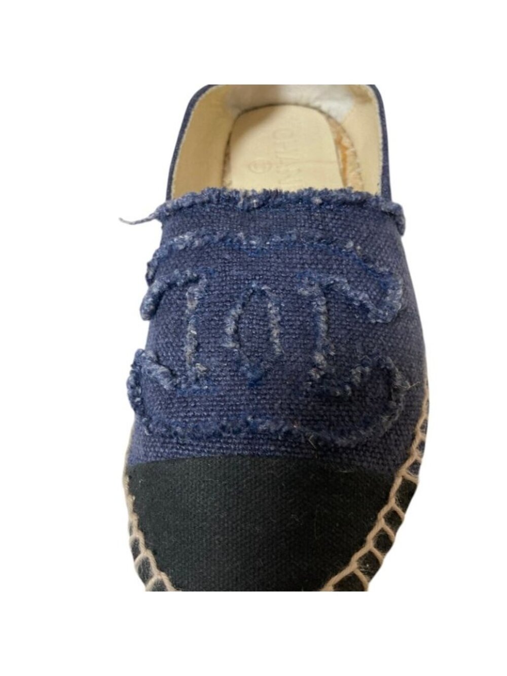 Chanel 14c CC Logo Espadrilles 35 22.5 cm Navy - Picture 8 of 15